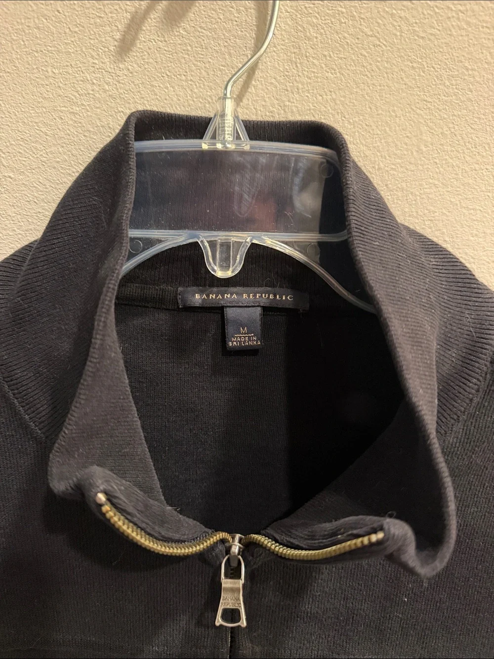 Banana Republic Black Lightweight Zip-Up Shirt Jacket
